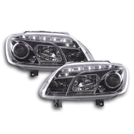 Phares Daylight LED DRL look VW Touran Type 1T / VW Caddy Type 2K 03- chrome