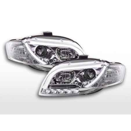 Phare Daylight LED DRL look Audi A4 type 8E 04-08 chrome