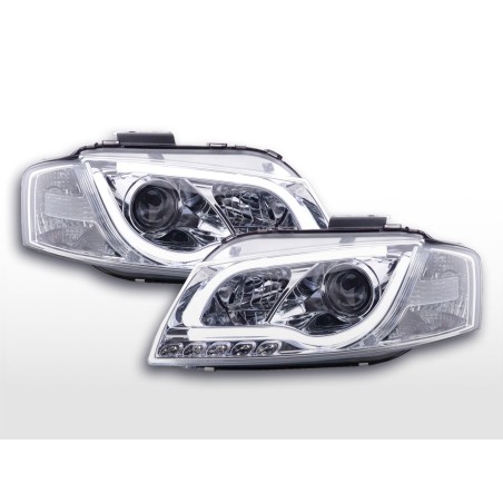 Phare Daylight LED DRL look Audi A3 type 8P / 8PA 03-08 chrome