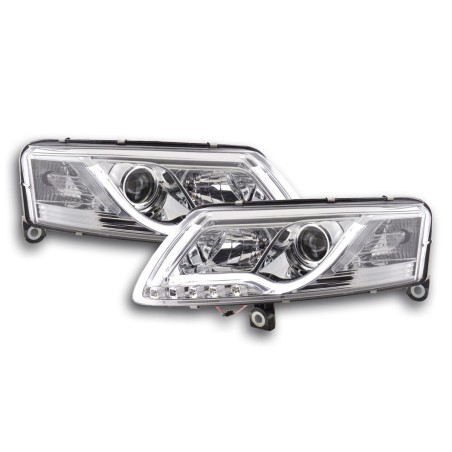 Phare Daylight à LED DRL look Audi A6 type 4F 04-08 chromé pour conduite à droite