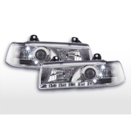 Phares Daylight Feux de jour à LED BMW Série 3 E36 berline 92-98 chrome