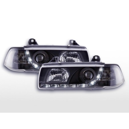 Phares Daylight Feux de jour à LED BMW Série 3 E36 berline 92-98 noir