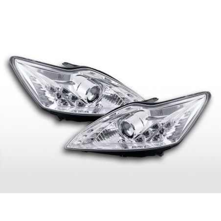 Phares avant Ford Focus 2 type C307 08-10 chrome