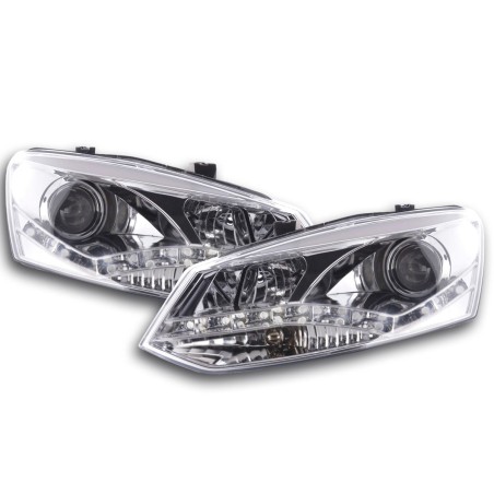 Phare Daylight LED DRL look VW Polo type 6R 2010- chrome