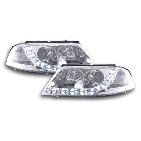 Phare Daylight LED look DRL VW Passat type 3BG 00-05 chromé pour conduite à droite