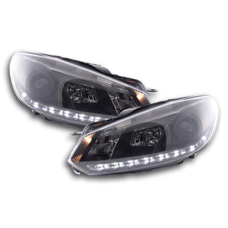 Phare Daylight LED feux diurnes VW Golf 6 type 1K 08- noir pour conduite à droite