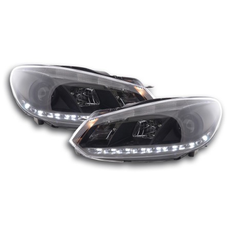 Phare Daylight LED feux diurnes VW Golf 6 type 1K 08- noir pour conduite à droite