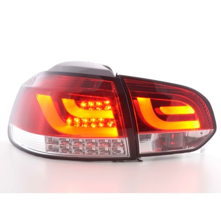 Set feux arrières LED VW Golf 6 type 1K 2008 à 2012 rouge / clair avec clignotants LED