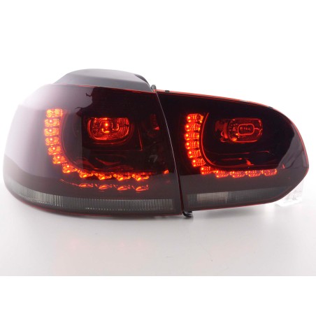 Feux arrières à LED VW Golf 6 Type 1K 2008-2012 rouge / noir look GTI