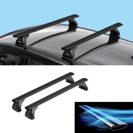 NORDRIVE EVOS SILENZIO BLACK Barres de toit pour PEUGEOT 308 (3. GEN.) BERLINE 5-PORTES