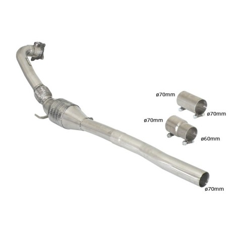 Catalyseur métallique 200cpsi - Ligne avec diamètre majoré 70 mm
 
 Reprogrammation des modules électroniques nécessaire 