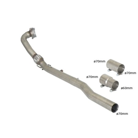 Tube remplacement cat groupe n en inox   
 
 Reprogrammation des modules électroniques nécessaire 